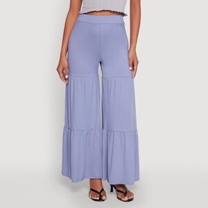Lavender Wide-Leg Women's Pants